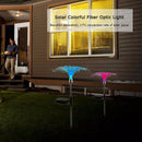 Garden Solar Lights 2pcs Waterproof Colorful Decorative Fiber Optic Lawn Light