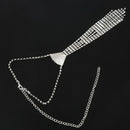 Crystal Tassels Rhinestone Necktie Necklace Wedding Bridal Jewelry Prom