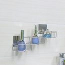 Nail-Free Stainless Steel Bathroom Corner Frame Cosmetics Rack With Single