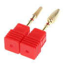 2pcs Electric Nail Drill Bit Grinding Head for Nail UV Gel Polish Remover Red