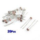 20 Pcs 50-100K ohm Photoresistor Photo Resistors Light-Dependent Resistance R5I4