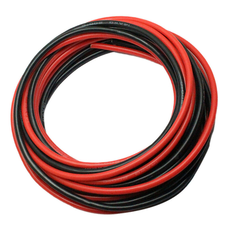 2 Roll 14 AWG 50 Feet Gauge Silicone Wire Flexible Stranded Copper Cables