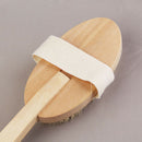 Natural Long Wood Bristle Body Brush Massager Bath Shower Back Spa Scrubber A