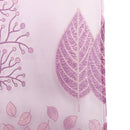 Door Window Floral Leaf Voile Cortina Jacquard Drape Curtain Valance Purple