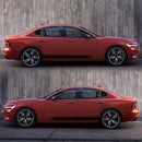 1 Pair 150x9cm PVC Vinyl Car Stickers Long Stripe Totem Auto Side Skirt Decals