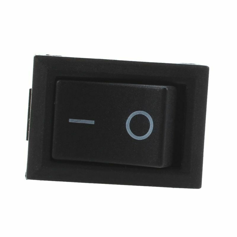10 Pcs SPST Mini Black 2 Pin Rocker Switch AC 125V 10A 250V 6A S6D8