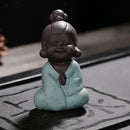 Little Buddha Monk Tea Pet Meditation Craft for Zen Garden Sand Decor
