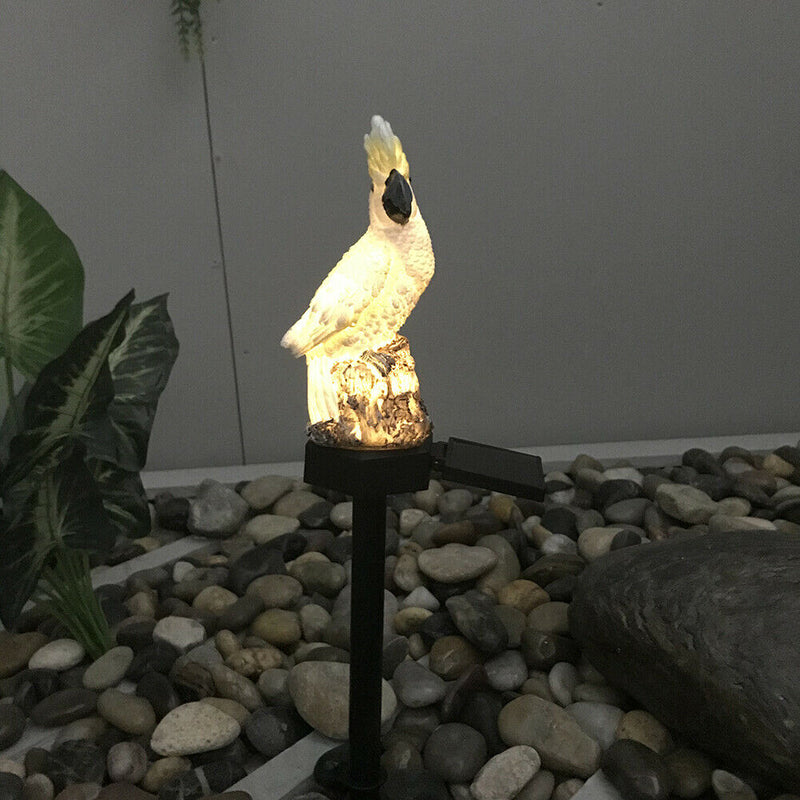 Solar Power LED Parrot Lawn Light Waterproof Garden Landscape Lamp (Yellow)
