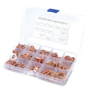 280pcs Copper Washer Gaskets Assortment Kit Flat Ring for Oil Brake Line SAE