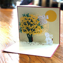 Laurus flower Card Chinese Mid-Autumn Day Greeting Card Up CardJBTOCA