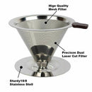 Stainless Steel Coffee Dripper Coffee Filter for Pour-Over Brewing and Stra
