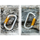 2 pieces 25KN Climbing Auto Locking Twist Gate Carabiner for Caving