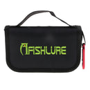 Fishing Lure Storage Wrap Bag Spinner Baits Wallet Case, Black Color