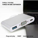 New Type-C to VGA PD USB C Hub Adapter Dock for Type-c Port Laptop Notebook