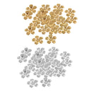 30Pc Golden Metal Filigree Flower Beads Caps Spacer Beads For Jewelry Making