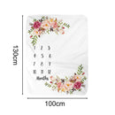 Newborn Baby Milestone Blanket Photography Fleece Baby Monthly Shower Blanket