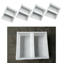 4pcs Driveway Paving Brick Patio Concrete Slabs Path Garden Walk Maker Mould