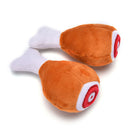 Baquetas masticar juguete mascota chirriante de la pierna de pollo de peluch 3C