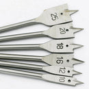10-25mm Spade Paddle Flat Drill Bit Set Wood Boring Woodworking 1/4" Hex Shank