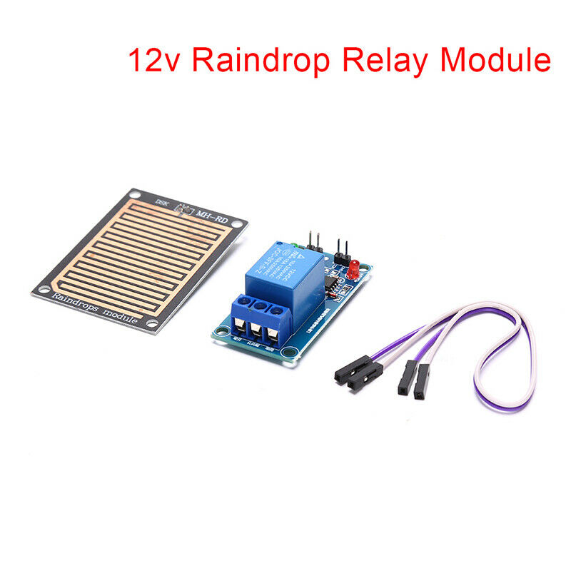 DC12v Relay Control Module Rain Sensor Water Raindrops Detection ModuleB Ew