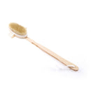 Natural Bristle Body Clean Brush Long Handle Wooden Spa Shower Brush ScrubbeY Ew