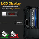 Voltage/Current LED Micro USB Charger Cable Nylon Braided Wire for