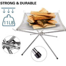 Foldable Portable Campfire Rack Outdoor Camping Burning Fireplace Pit Fire M5C4