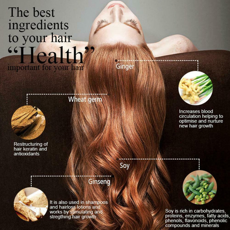 100ml Herbal Ginger Hair Shampoo Essence Treatment Prevent Premature Hair Loss