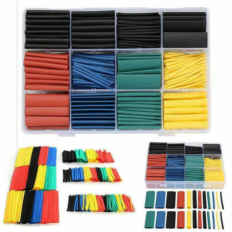 328Pcs Car Assorted Electrical Cable Heat Shrink Tube Tubing Wrap Sleeve Kit Set