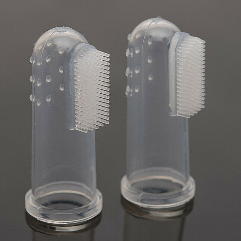 8PCS Pet Finger Tooth Teeth Brush Dental Hygiene Cleaning Brushes for Cat VEI