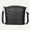 Solid Color Shoulder Messenger Handbags Women Leather Crossbody Bag (Black)