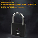 Keyless Fingerprint Padlock USB Rechargeable Security Door Lock (Black)