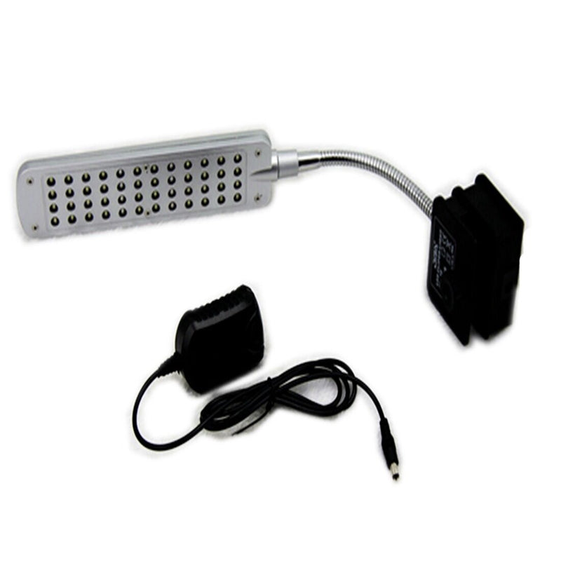 48 LED Aquarium Lamp Fish Tank Water Plant 2 Mode Clip White Blue Light Bulb