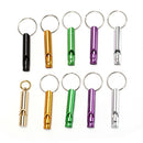 10PCS  Aluminum Alloy Whistle Keyring Keychain For Outdoor Survival Camping LJ
