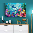 Dolphin 5D DIY Full Square Drill Diamond Painting Cross Stitch Kit (KF164)