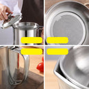 Container with Strainer Stainless Steel Oil Storage Can Strainer 1.2L with L Hn