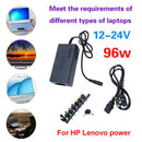 96W Laptop Power Adapter 12-24V Universal Adjustable Charger With 8 Connector
