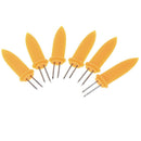 6pcs Corn Holders Skewers Needle Fork For BBQ Garden Hand Tools FT