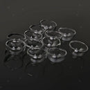 10 Clear Half Globe Glass Pendant Open Vial Bottle Charm DIY Ring Craft 25mm