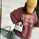 Cute Plush Panda Crossbody Handbag Women Girl Chain Shoulder Bags (Style 1)