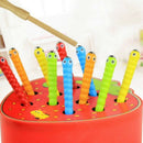 Catch Worm Games, Color Cognitive Magnetic Strawberry Toys, Children Early