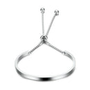Stainless Steel Bangle Bracelets For Women Adjustable Stainless Steel Chain