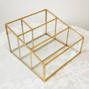 Clear Glass Cosmetic Storage Organizer Containter for Jewelry, Hair Accessories