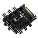 Computer Cooling SATA Fan Controller Fan Hub Governor With 3 Level Switch
