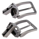 2x Reversible Single Prong Rectangle Belt Buckle Metal Buckle Replacements