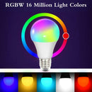 Blueteeth WiFi E27 Smart LED Magic Light Bulb RGB APP Voice Control Wake Up Lamp