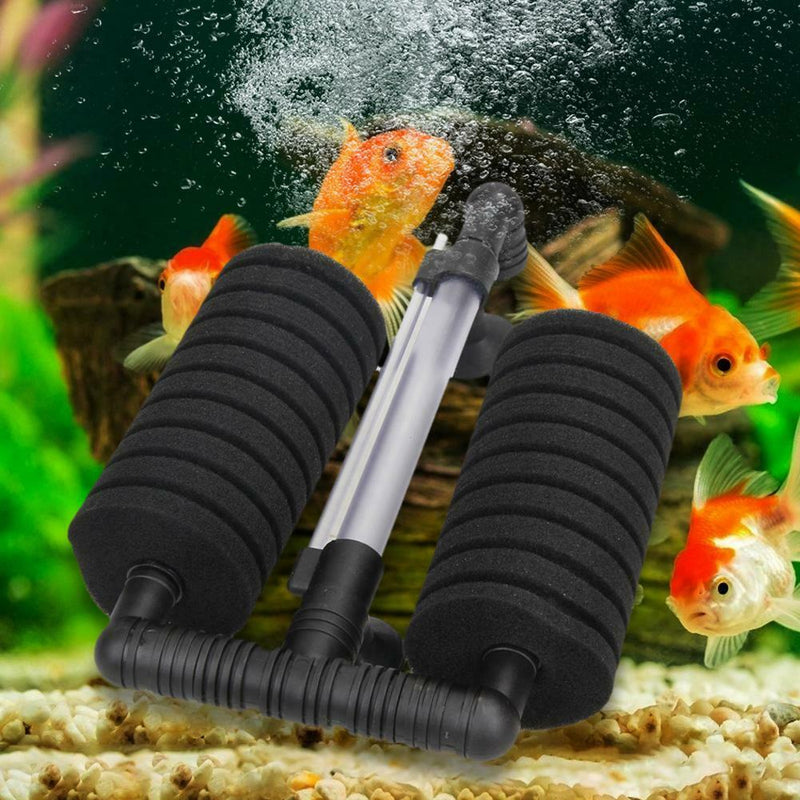 Mute Aquarium Filter Water Fish Tank Air Pump Skimmer Biochemical Cotton Sponge