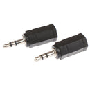 2Pcs 3.5mm male to 2.5mm female stereo audio mic plug adapter mini jack cablT`US