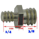 2 Pcs Metal Adapter Male 1/4" to Male 3/8" Threaded Screws for Camera Cage