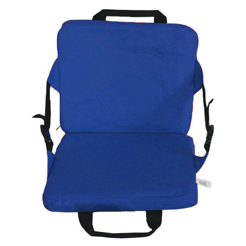 Outdoor Cushion Chair Camping Beach Foldable Seat Pad with Backrest (Blue)